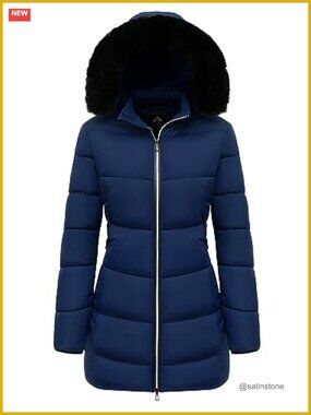 Women's Long Warm Winter Puffer Jacket Lightweight Quilted Down Coat